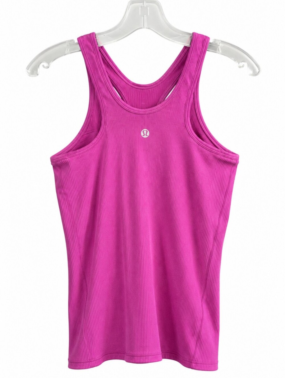 Lululemon Women's Ribbed Racerback Tank Top Pink Size 6 Athletic Yoga Workout